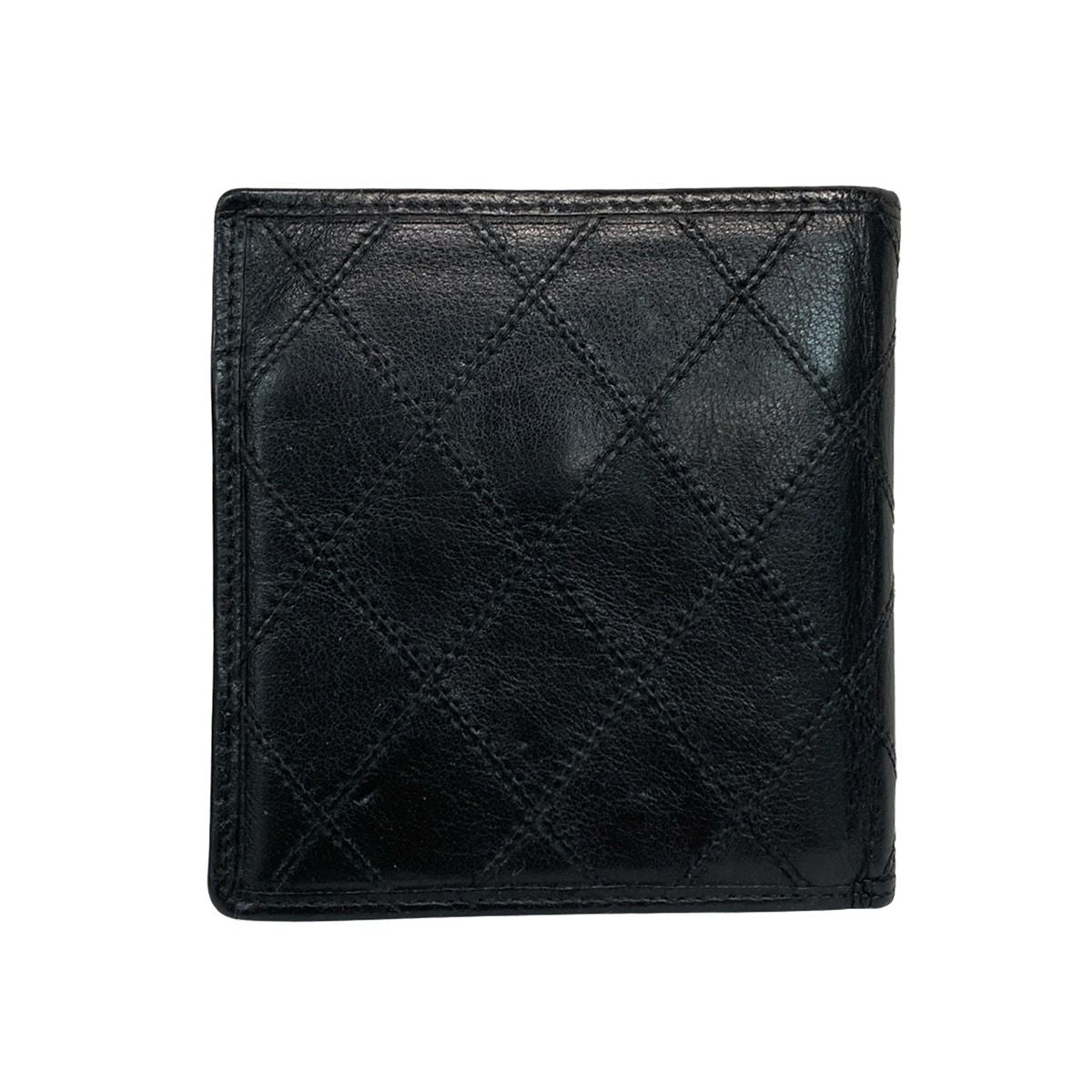 Chanel Bifold Wallet Bicolor Black Lambskin — view 2