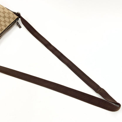 Gucci GG Canvas Shoulder Bag Beige Brown — view 6