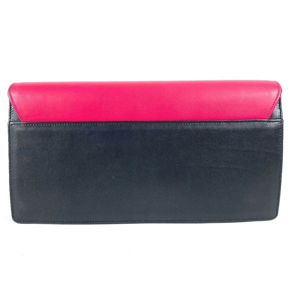Saint Laurent Paris Clutch Bicolor Leather Black — view 2