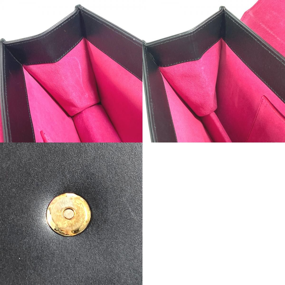 Saint Laurent Paris Clutch Bicolor Leather Black — view 9