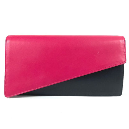 Saint Laurent Paris Clutch Bicolor Leather Black