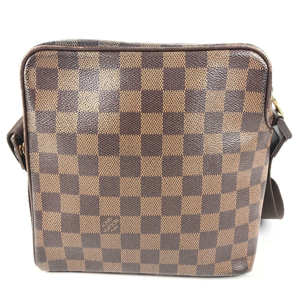 Louis Vuitton Shoulder Bag Olaf PM Damier Canvas Ebene Brown — view 2