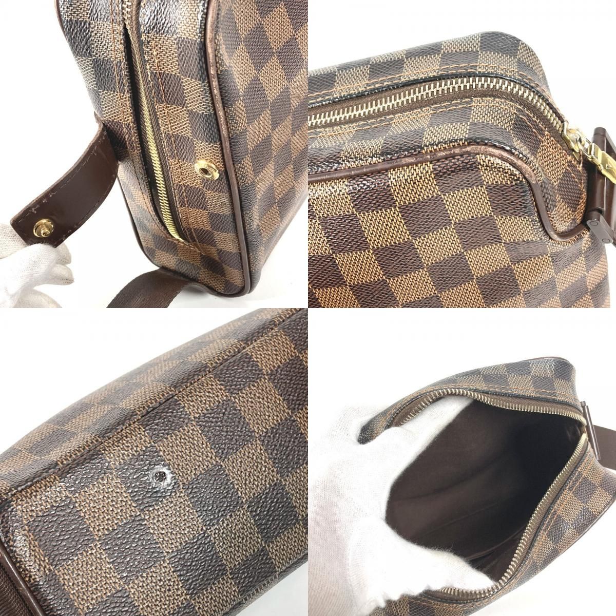 Louis Vuitton Shoulder Bag Olaf PM Damier Canvas Ebene Brown — view 8