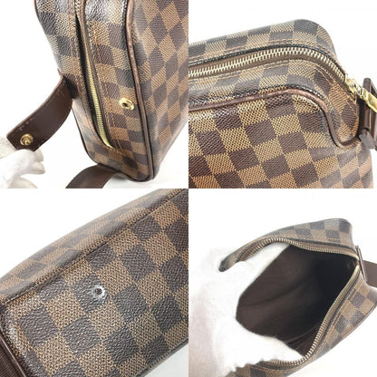 Louis Vuitton Shoulder Bag Olaf PM Damier Canvas Ebene Brown — view 8