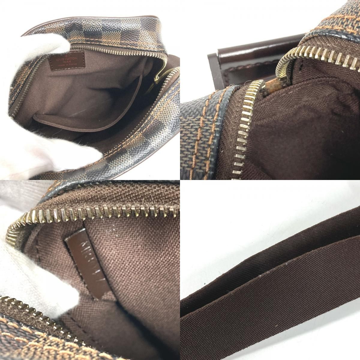 Louis Vuitton Shoulder Bag Olaf PM Damier Canvas Ebene Brown — view 9