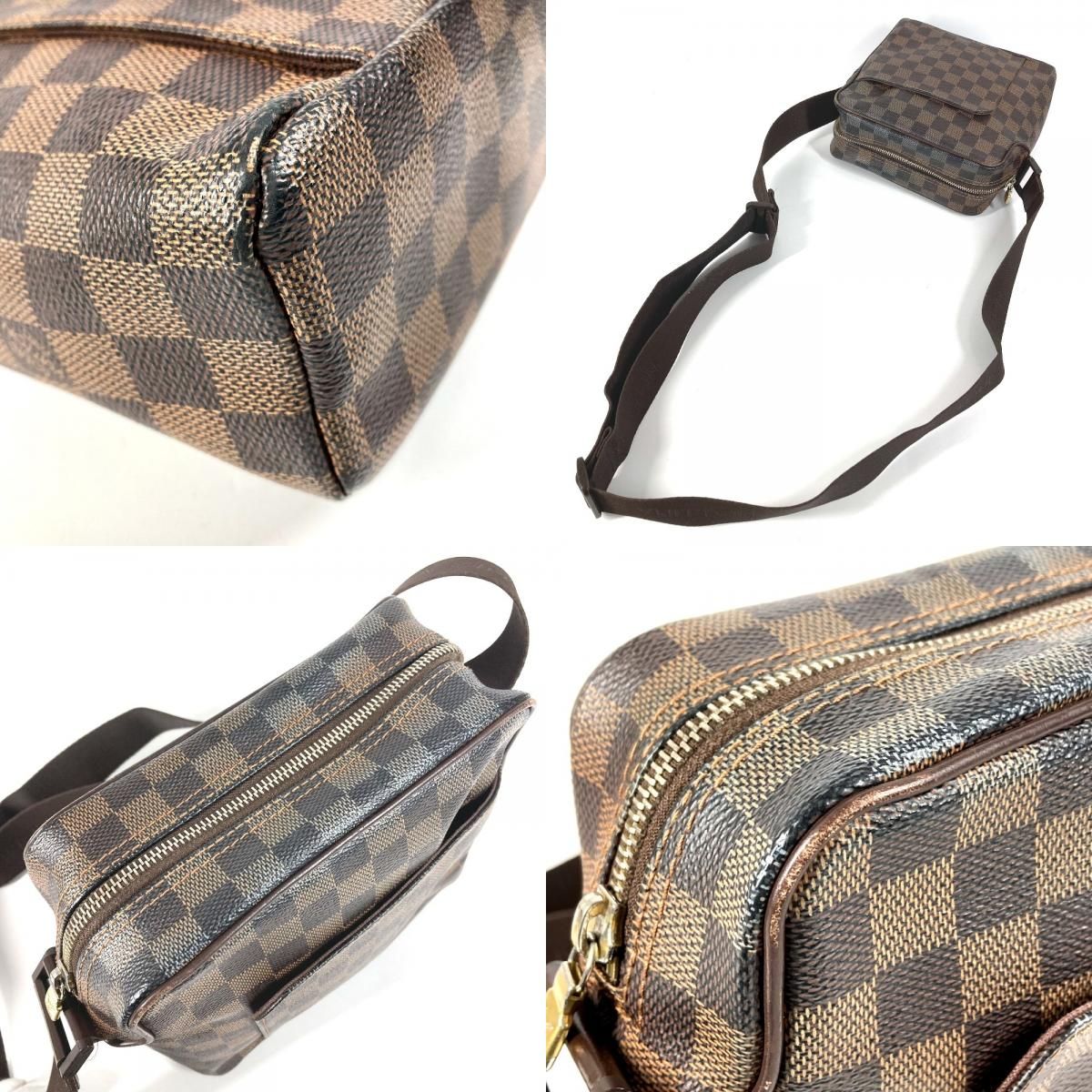 Louis Vuitton Shoulder Bag Olaf PM Damier Canvas Ebene Brown — view 7