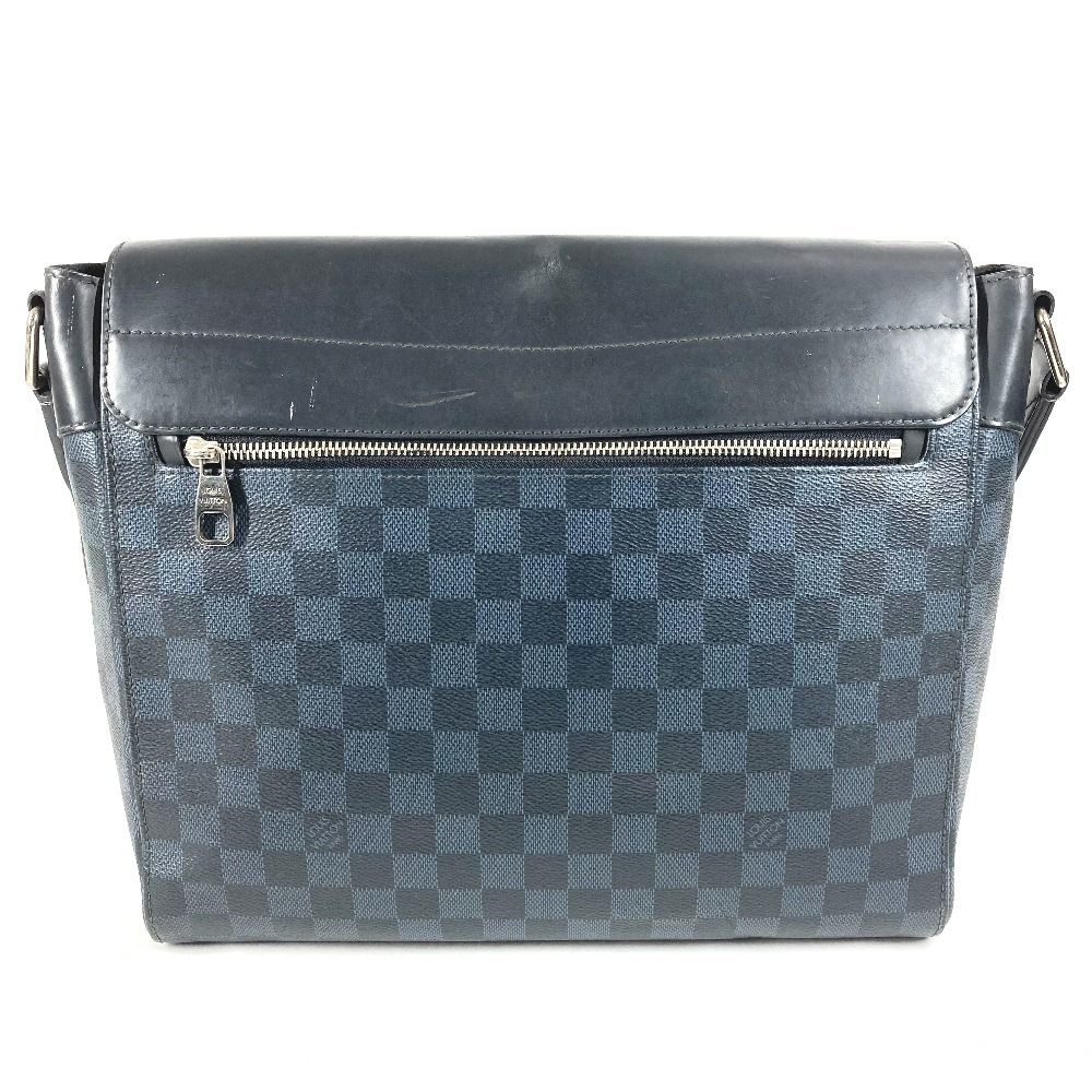 Louis Vuitton Shoulder Bag Newport Messenger MM Damier Ecobalt Canvas Navy — view 6