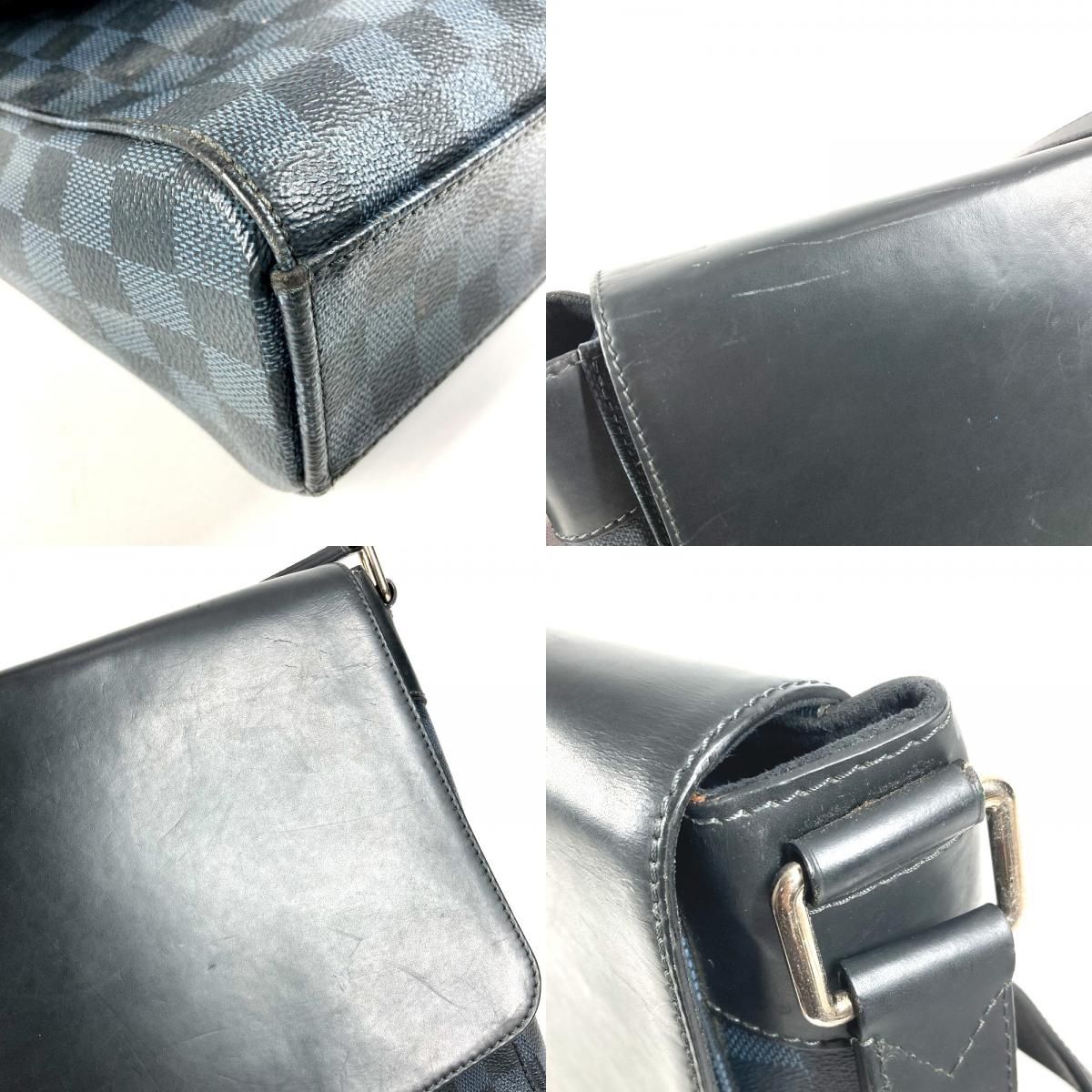 Louis Vuitton Shoulder Bag Newport Messenger MM Damier Ecobalt Canvas Navy — view 8