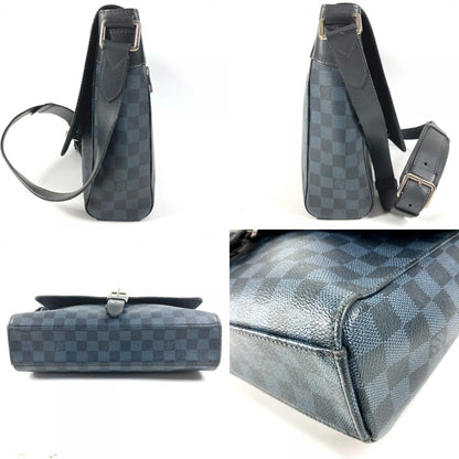 Louis Vuitton Shoulder Bag Newport Messenger MM Damier Ecobalt Canvas Navy — view 7