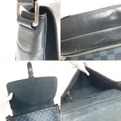Louis Vuitton Shoulder Bag Newport Messenger MM Damier Ecobalt Canvas Navy — view 9