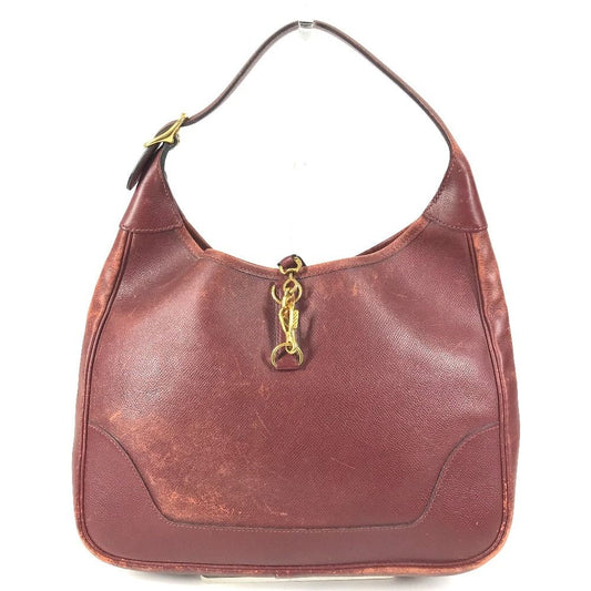 Hermes Shoulder Bag Trim 31 Leather Brown