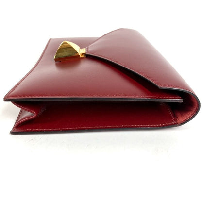 Hermes Clutch Medley Logo Box Calf Brown — view 3