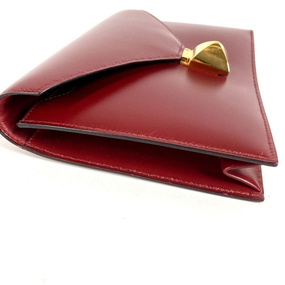 Hermes Clutch Medley Logo Box Calf Brown — view 5