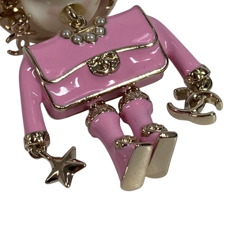 Chanel Key Holder Gabrielle CC Logo Metal Pink — view 4