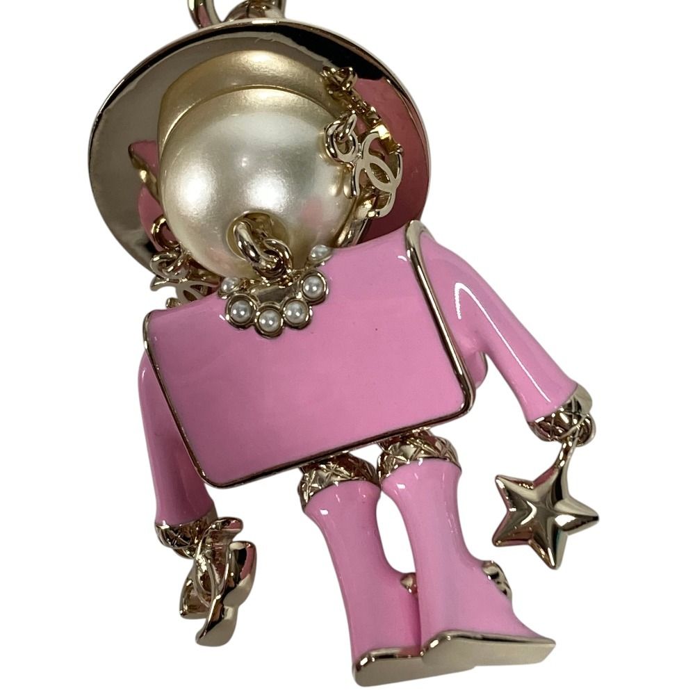 Chanel Key Holder Gabrielle CC Logo Metal Pink — view 7