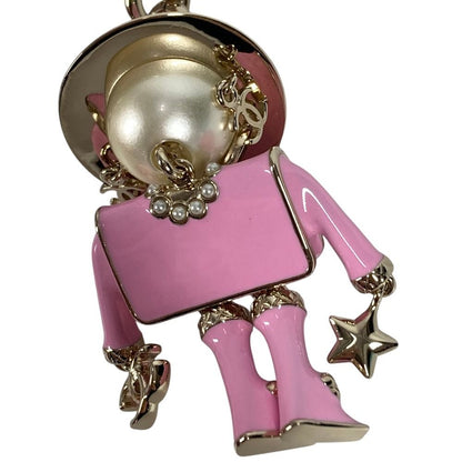 Chanel Key Holder Gabrielle CC Logo Metal Pink — view 7