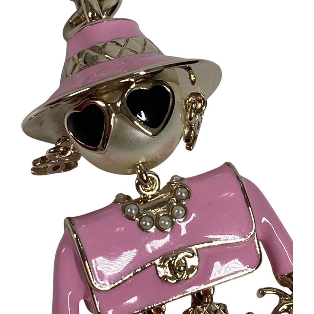 Chanel Key Holder Gabrielle CC Logo Metal Pink — view 3