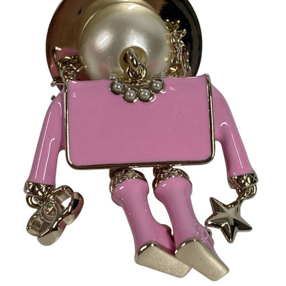 Chanel Key Holder Gabrielle CC Logo Metal Pink — view 8