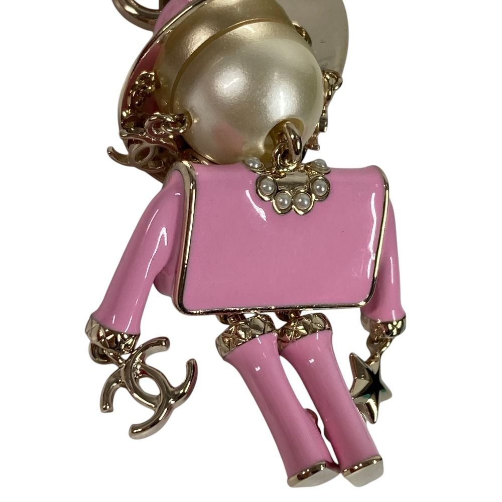 Chanel Key Holder Gabrielle CC Logo Metal Pink — view 6
