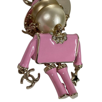 Chanel Key Holder Gabrielle CC Logo Metal Pink — view 6