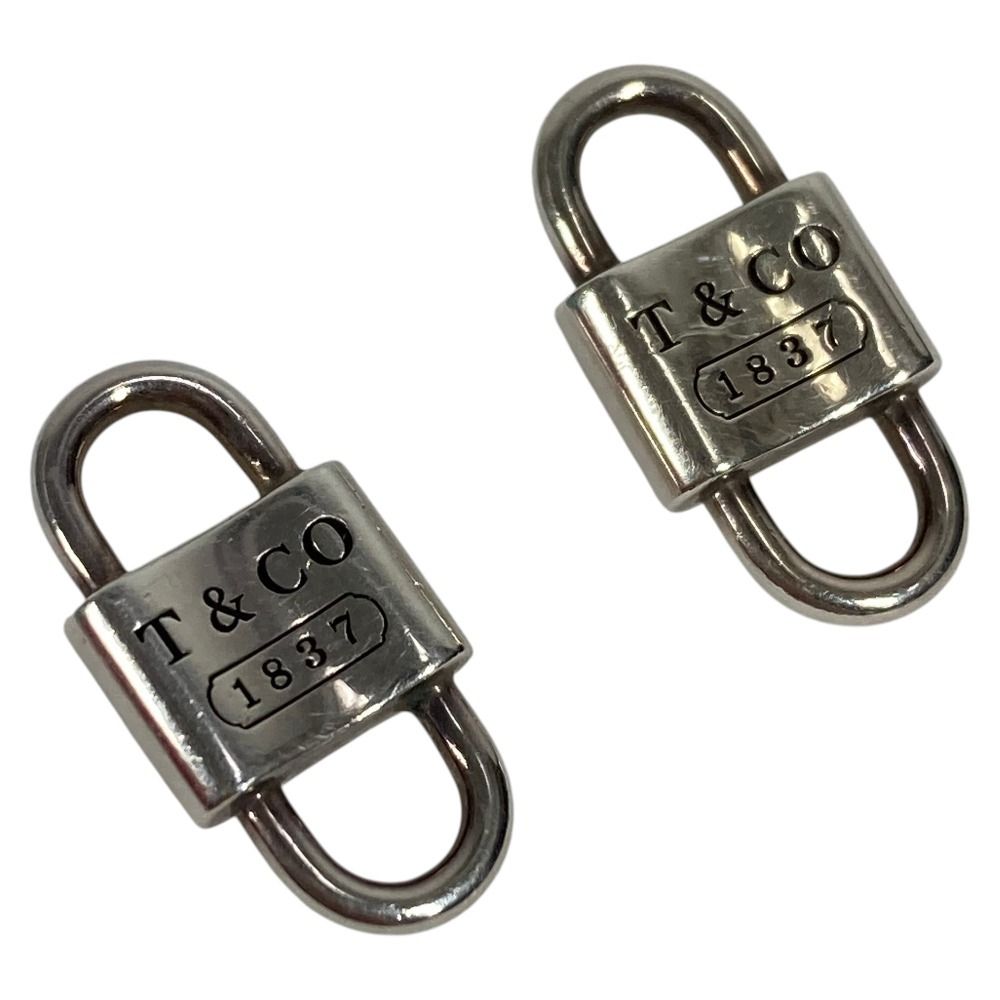 Tiffany & Co Earrings Small Double Lock Key Silver — view 2