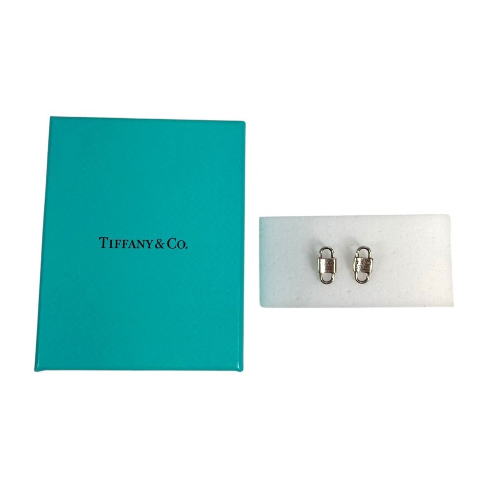 Tiffany & Co Earrings Small Double Lock Key Silver — view 9