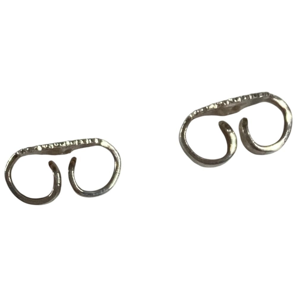 Tiffany & Co Earrings Small Double Lock Key Silver — view 8