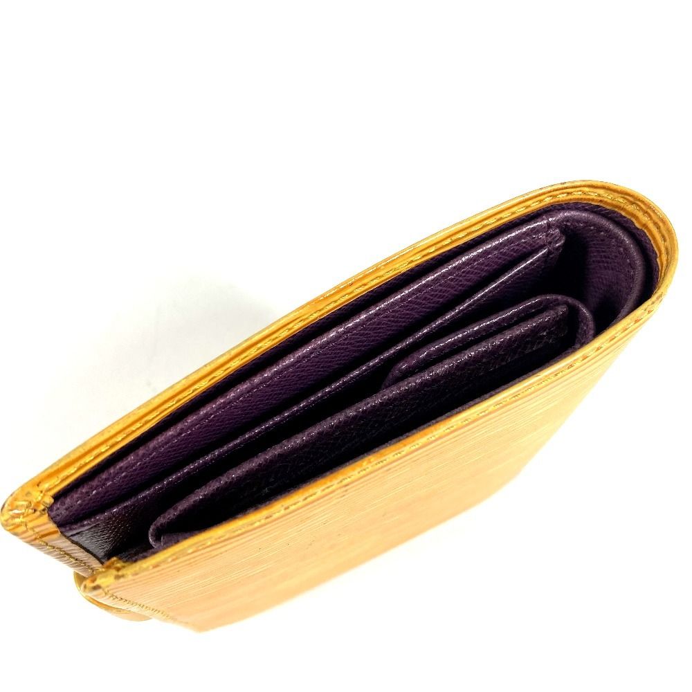 Louis Vuitton Bifold Wallet Porto Billets Compact Epi Leather Tassili Yellow — view 4
