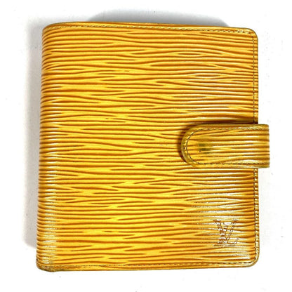 Louis Vuitton Bifold Wallet Porto Billets Compact Epi Leather Tassili Yellow