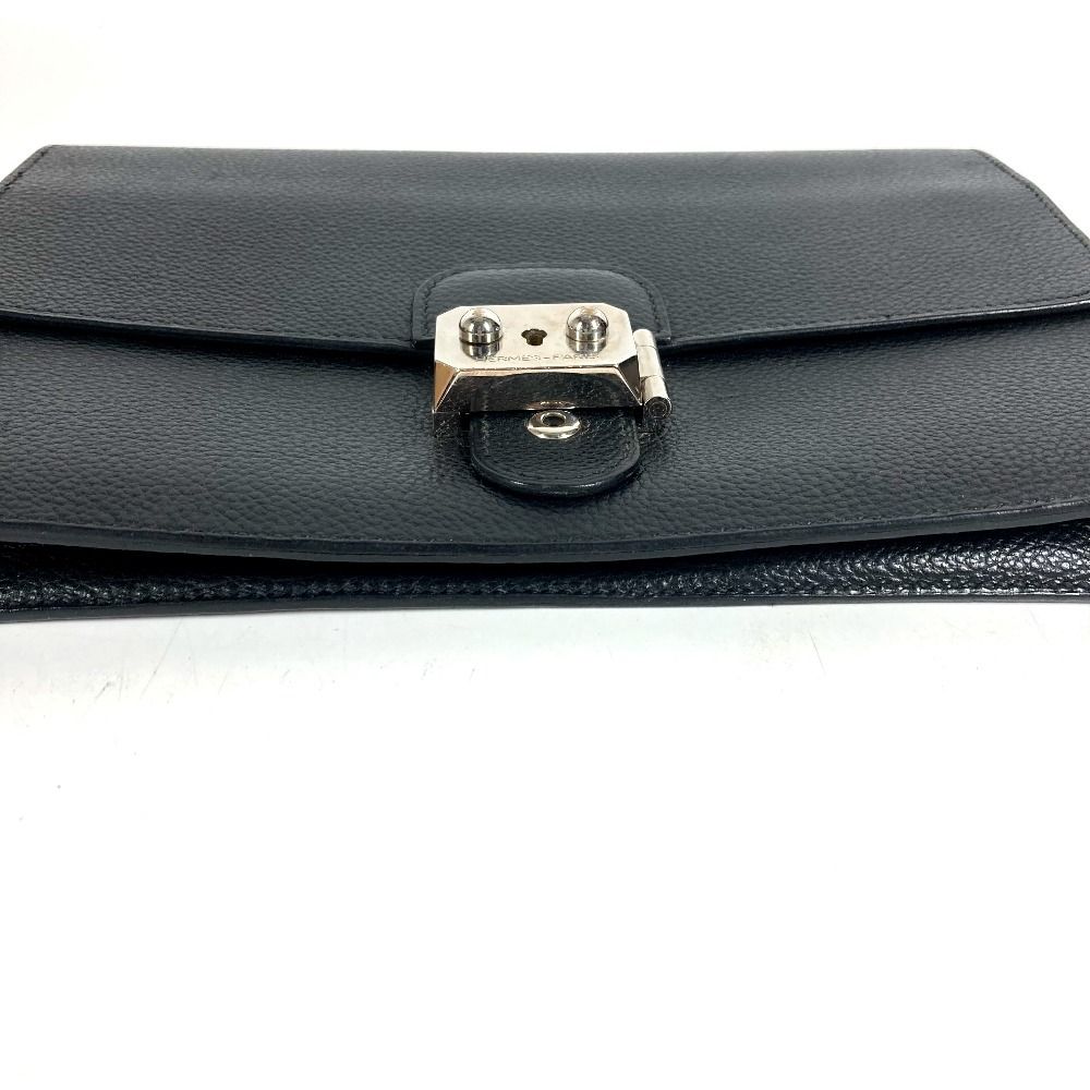 Hermes Clutch Pochette Jet Leather Black — view 3