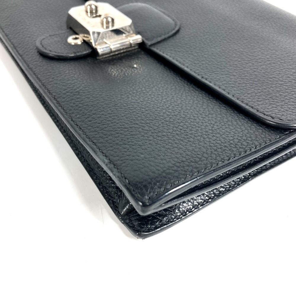 Hermes Clutch Pochette Jet Leather Black — view 5