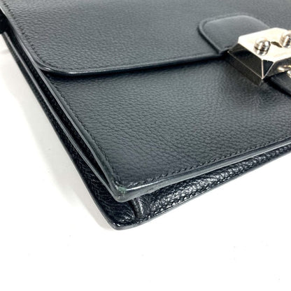 Hermes Clutch Pochette Jet Leather Black — view 6