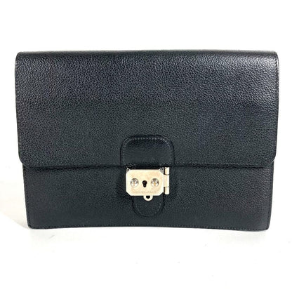 Hermes Clutch Pochette Jet Leather Black