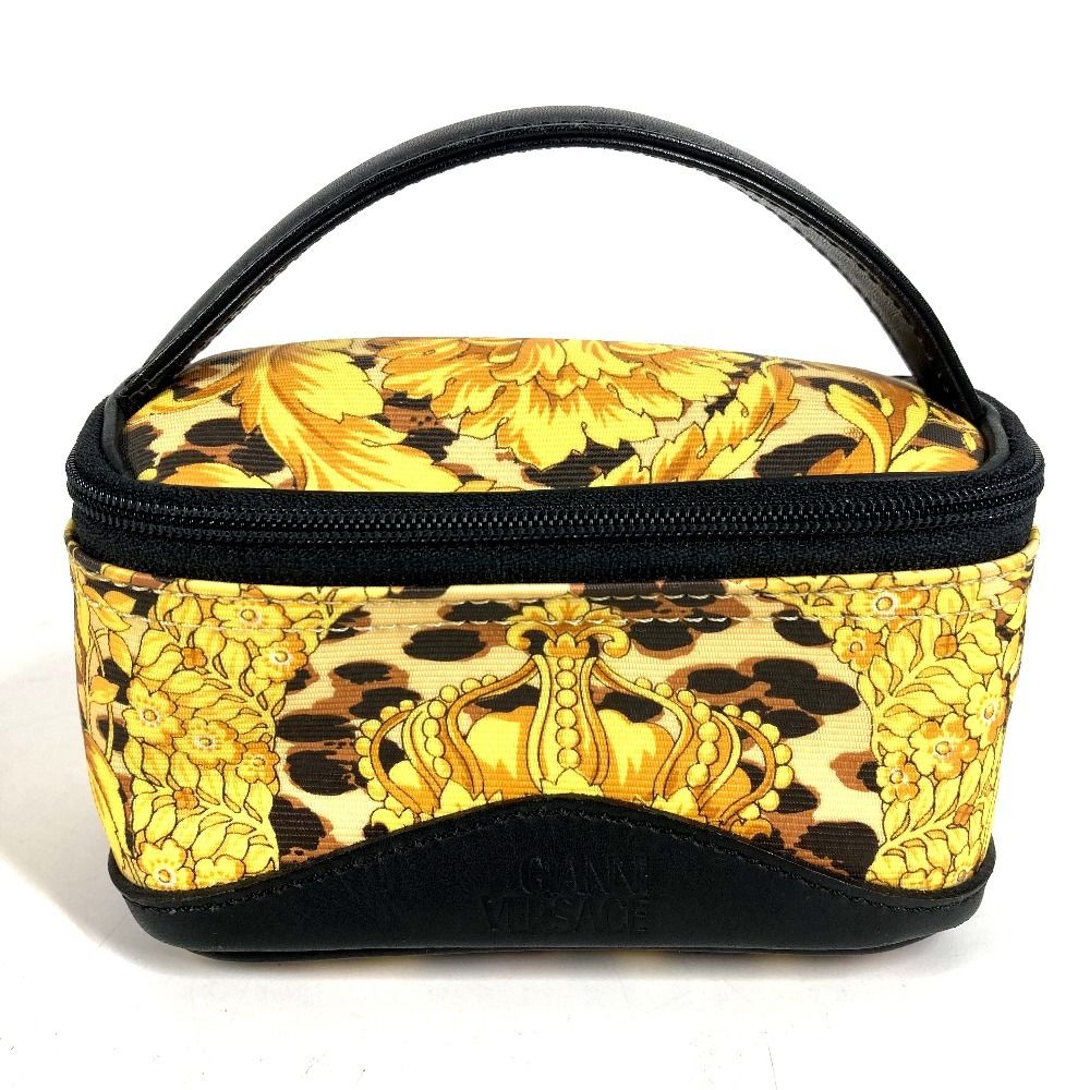 Versace Pouch Vintage Vanity Mini Leather Yellow