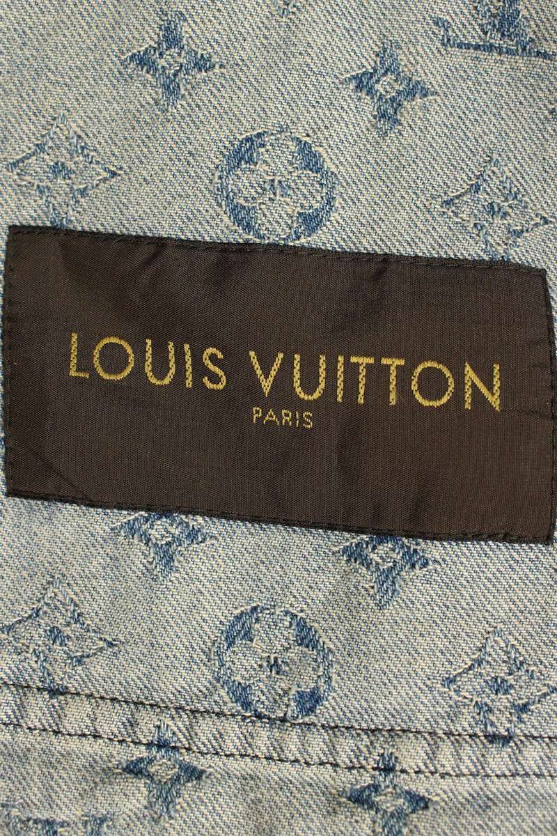 Louis Vuitton Supreme LV Jacquard Denim Chore Coat Monogram Jacket 46 — view 3