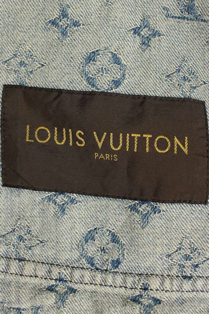 Louis Vuitton Supreme LV Jacquard Denim Chore Coat Monogram Jacket 46 — view 3