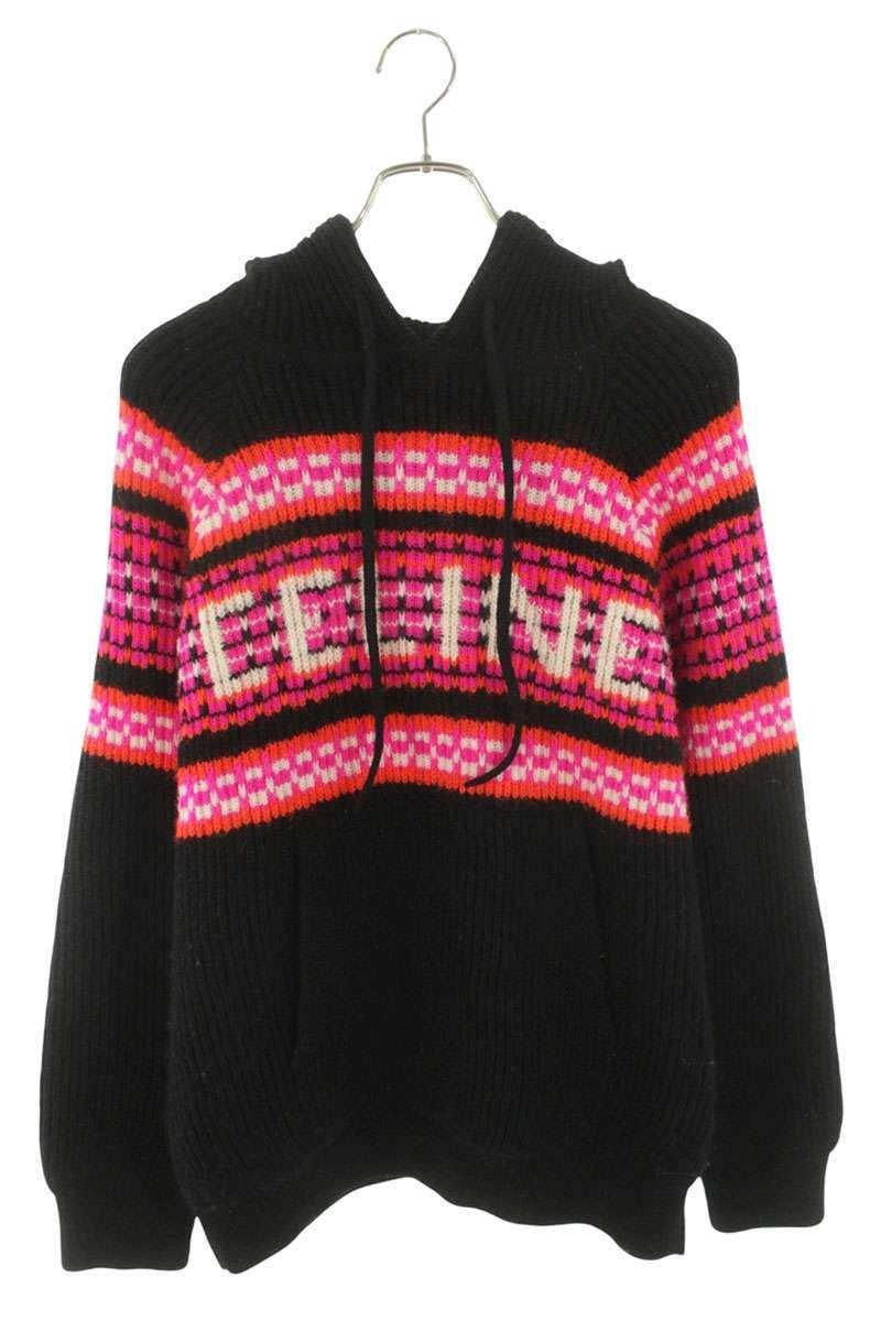 Celine Logo Knit Hoodie