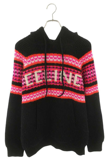 Celine Logo Knit Hoodie