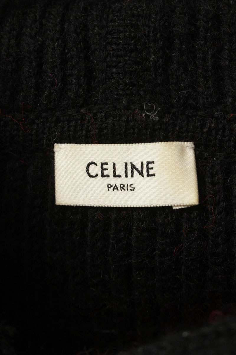 Celine Logo Knit Hoodie — view 3