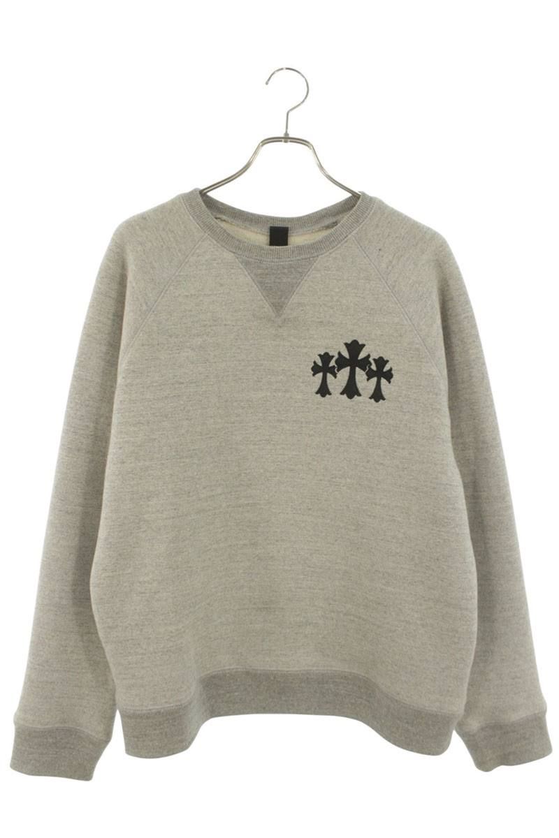 Chrome Hearts Crew Back CH Logo Embroidery Sweatshirt