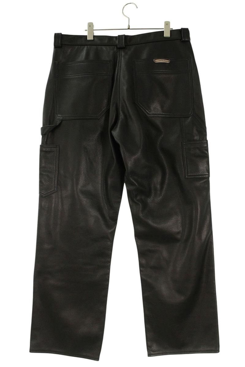 Chrome Hearts Carpenter Double Knee Leather Long Pants — view 2
