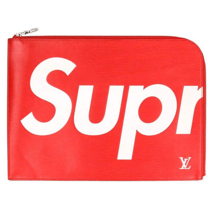 Louis Vuitton Supreme LV Pochette Jour GM Epi Leather Clutch