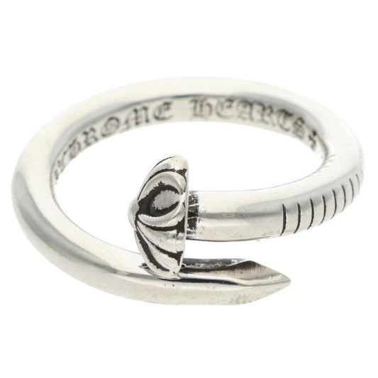 Chrome Hearts Nail Crsball Cross Ball Silver Ring
