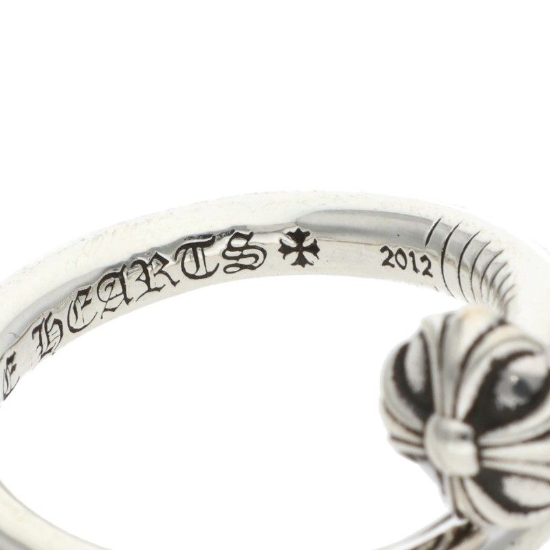 Chrome Hearts Nail Crsball Cross Ball Silver Ring — view 4