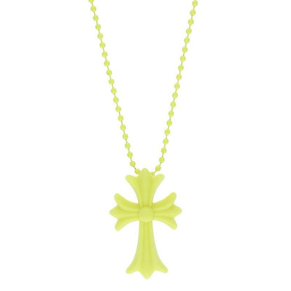 Chrome Hearts Rubber CH Crs Sml Small CH Cross Silicone Necklace