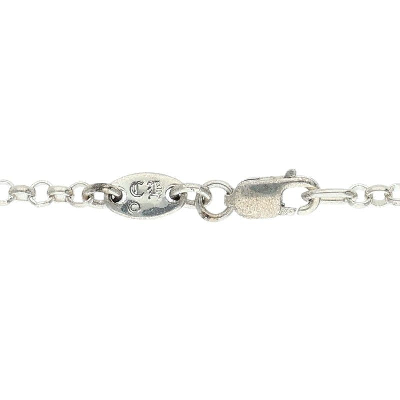 Chrome Hearts Safety Pin Roll Chain 1 Diamond Silver Necklace — view 4