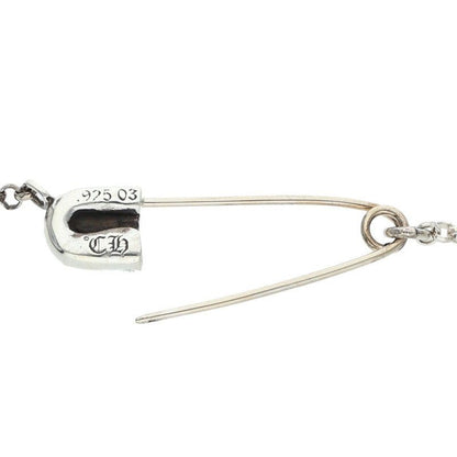 Chrome Hearts Safety Pin Roll Chain 1 Diamond Silver Necklace — view 3