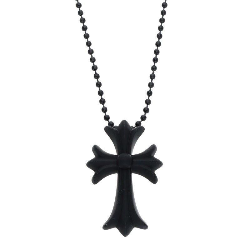 Chrome Hearts Rubber CH Crs Sml Small CH Cross Necklace