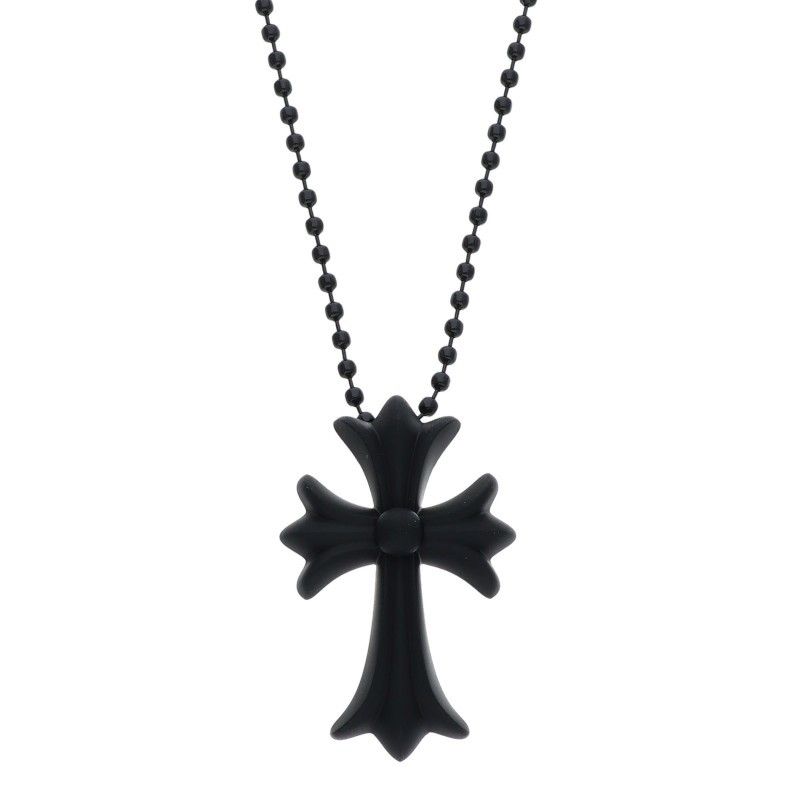Chrome Hearts Rubber CH Crs Sml Small CH Cross Necklace