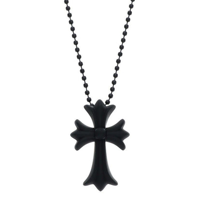 Chrome Hearts Rubber CH Crs Sml Small CH Cross Necklace